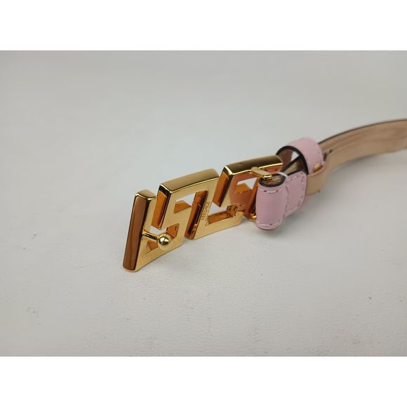 Versace Women\'s Pink Greca Detail Leather Belt Size 75 / 30 main image 6